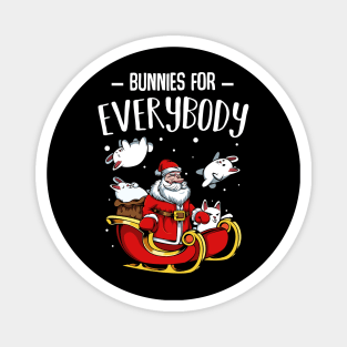 Bunny - Bunnies For Everybody - Funny Christmas Santa Claus Magnet